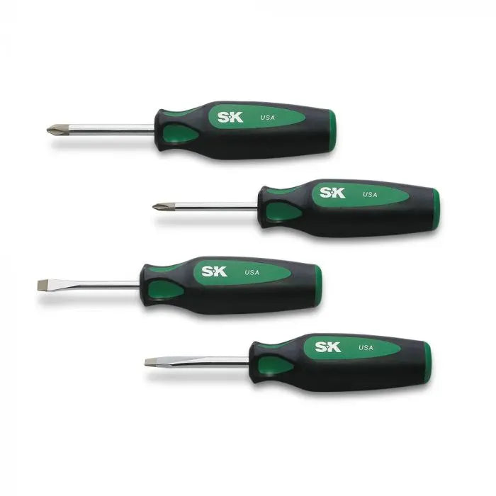 thumbnail image 2 of SK Tools 86335 4-Piece Cushion Grip Stubby Screwdriver Set – Made In USA 2 of 5