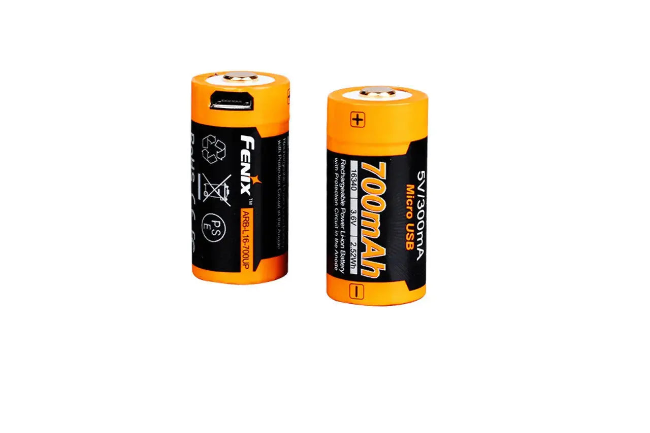 Fenix 16340 USB Rechargeable Battery, 700mAh - F FX-ARBL16700UP Fenix