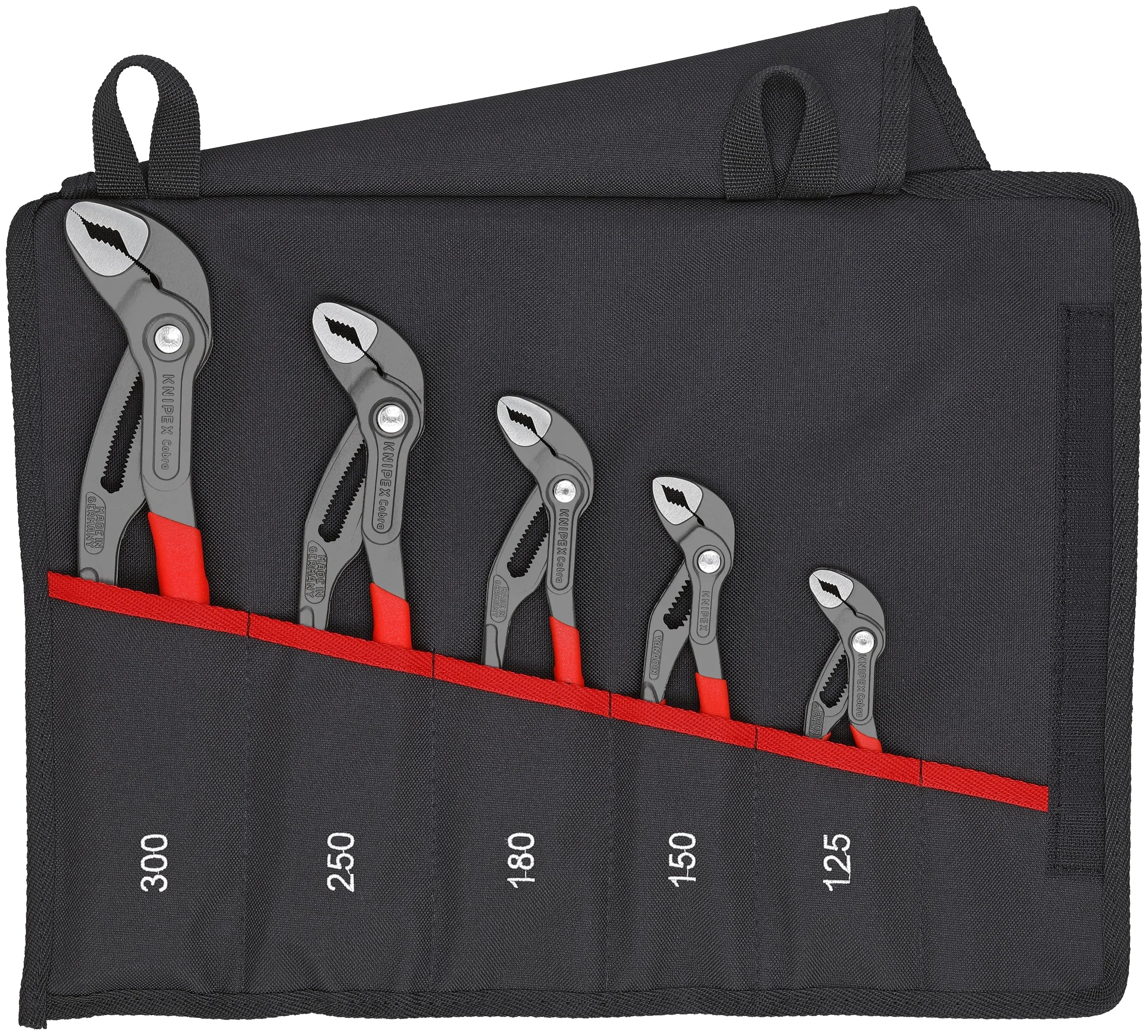 Knipex 00 19 55 S5 KN | 5 Pc Pliers Cobra Set In Tool Roll Knipex