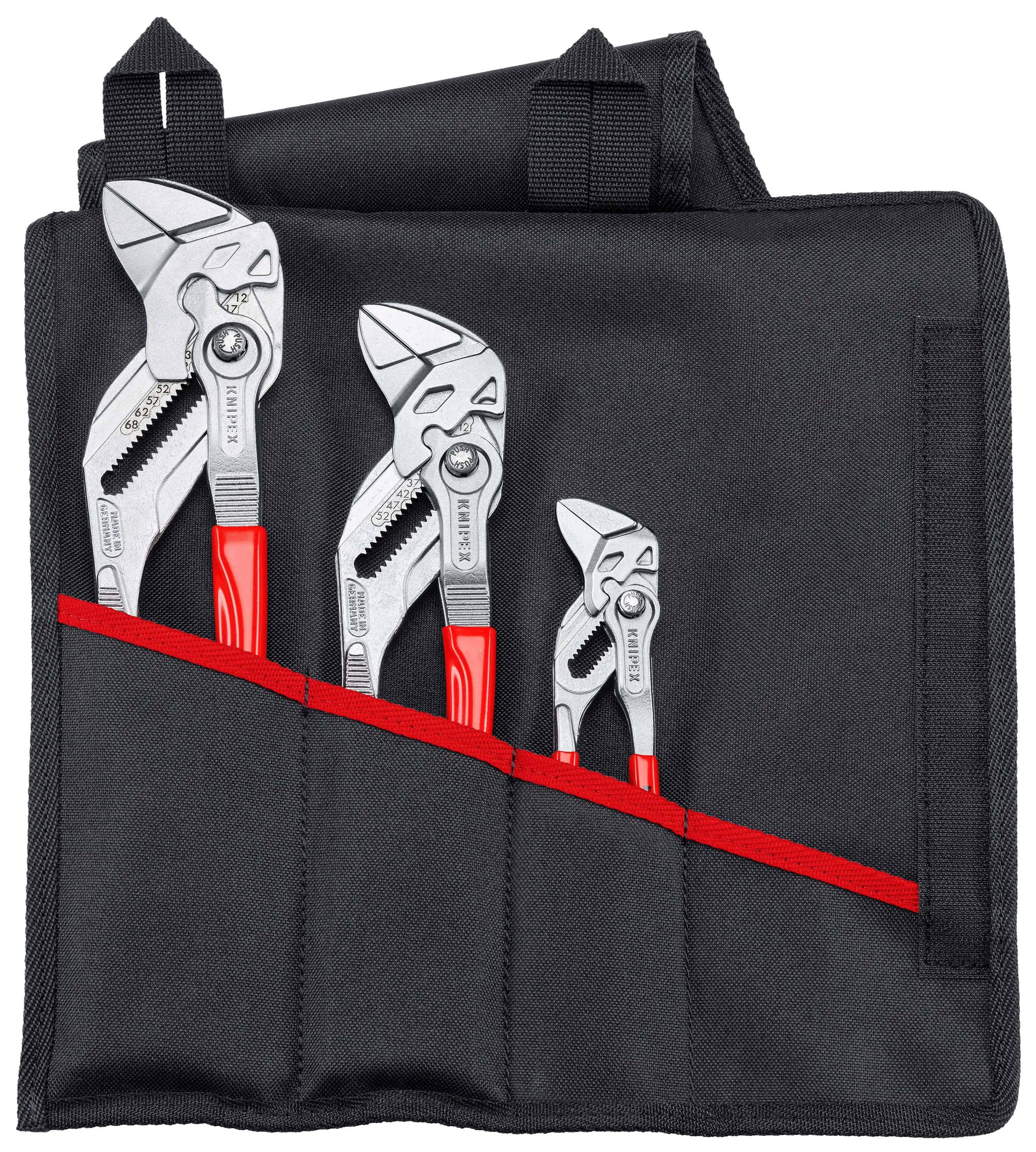 KNIPEX 3 Pc Pliers Wrench Set in Tool Roll - 00 19 55 S7 Knipex