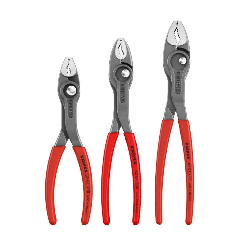 Knipex Set of 3 Plastic Dipped TwinGrip Pliers with Tool Roll, 6, 8, 10 in - KN 00 19 61 V01 Knipex