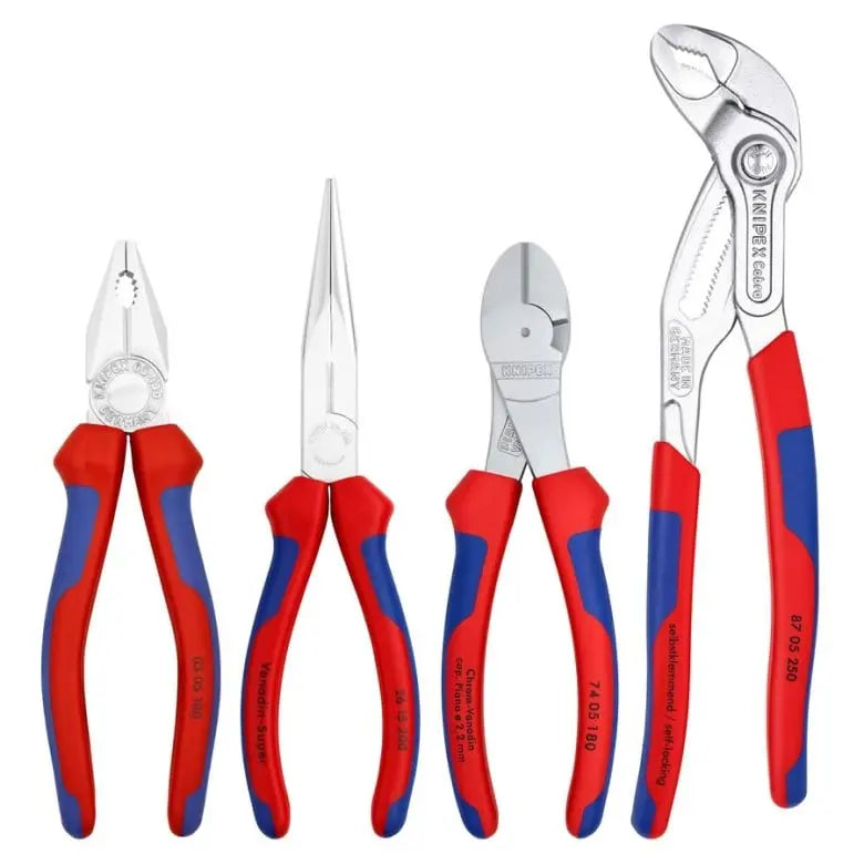 Knipex Set of 4 Chrome Pliers with Foam Tray - KN 00 20 01 V17 Knipex