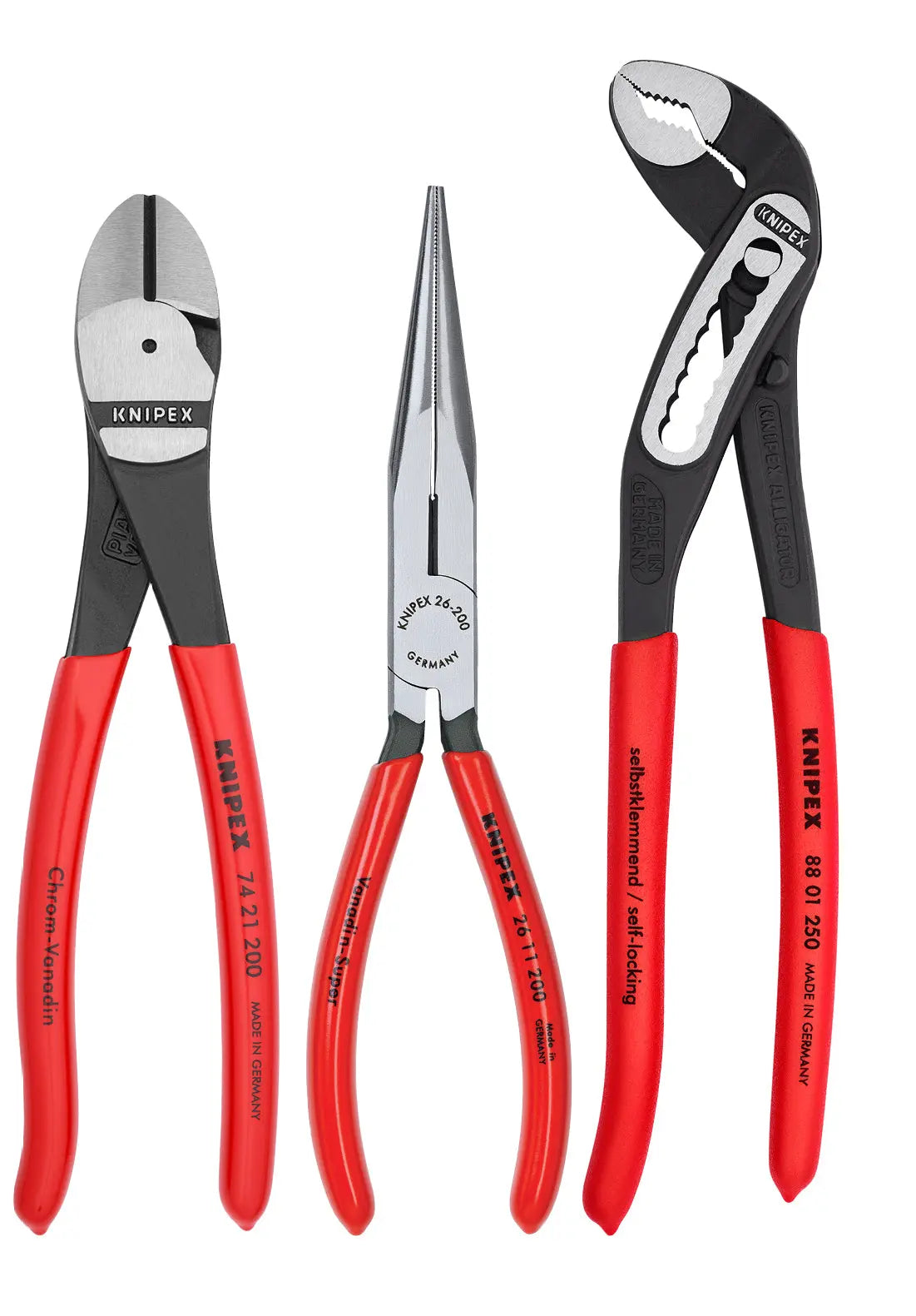 Knipex 00 20 08 US1 KN | 3 Pc Universal Pliers Set w/ Alligator Pliers Knipex