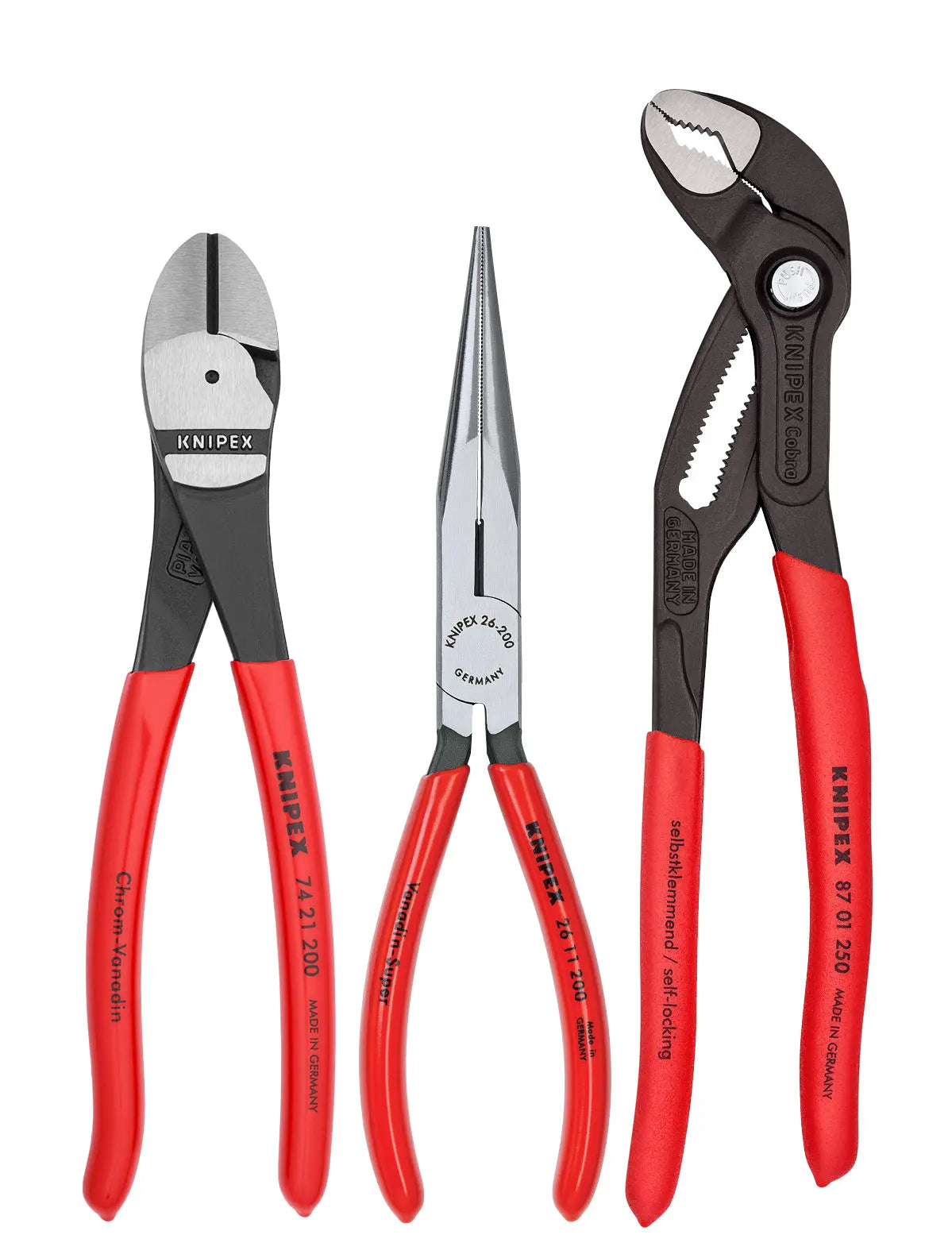 Knipex 00 20 08 US2 KN | 3 Pc Universal Pliers Set w/ Cobra Pliers Knipex