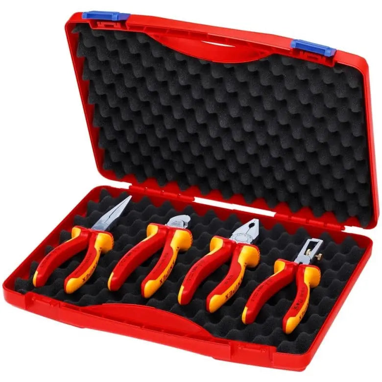 Knipex Set of 4 1000V Insulated Tools with Case - KN 00 20 15 Knipex