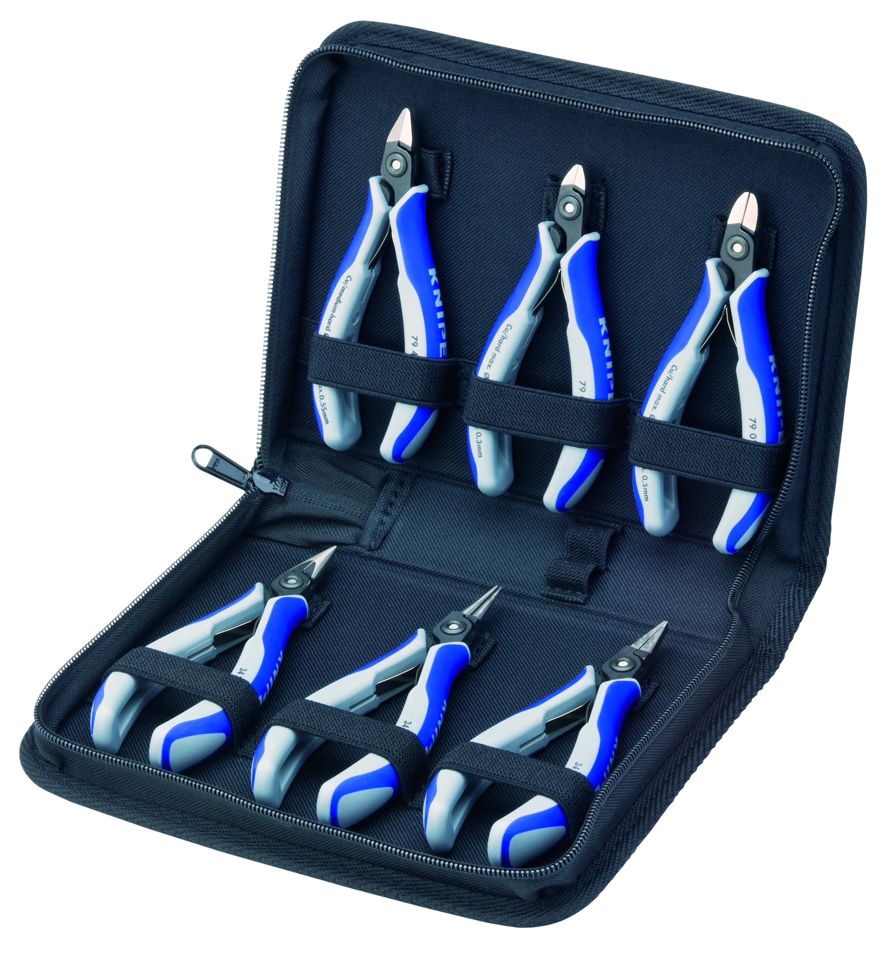 Knipex 00 20 16 P KN | 6 Pc Precision Tool Set in Zipper Pouch Knipex