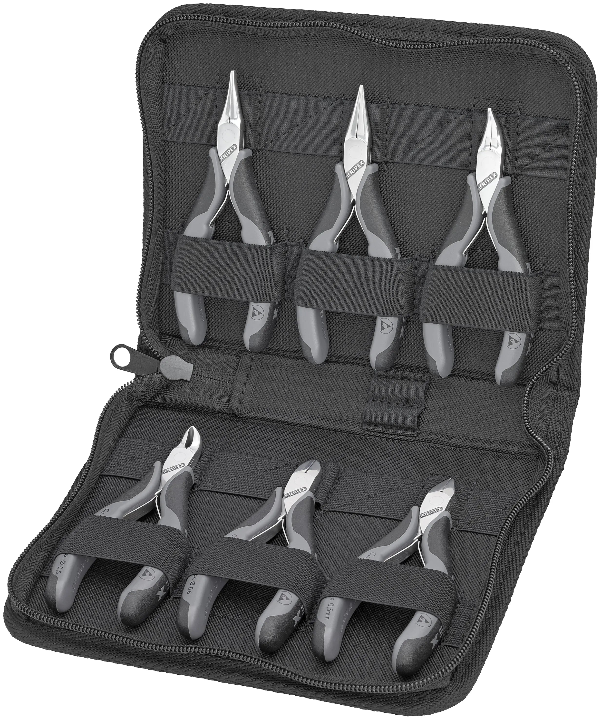Knipex 00 20 17 KN | 6 Pc ESD Tool Set in Zipper Pouch Knipex