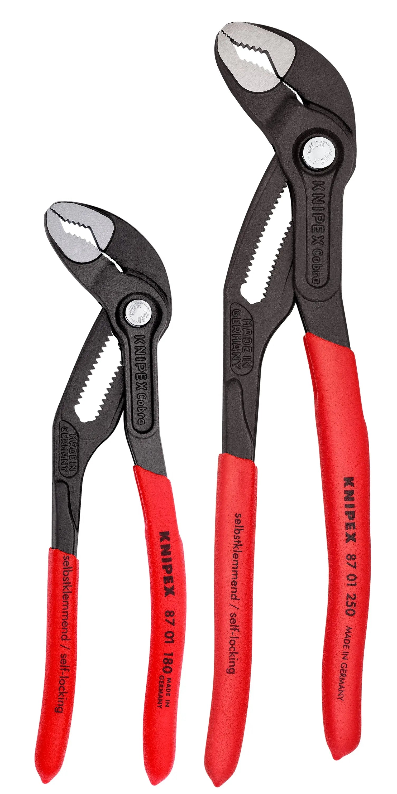 Knipex 00 31 20 V01 US KN | 2 Pc Cobra Pliers Set (87 01 180 & 87 01 250) Knipex
