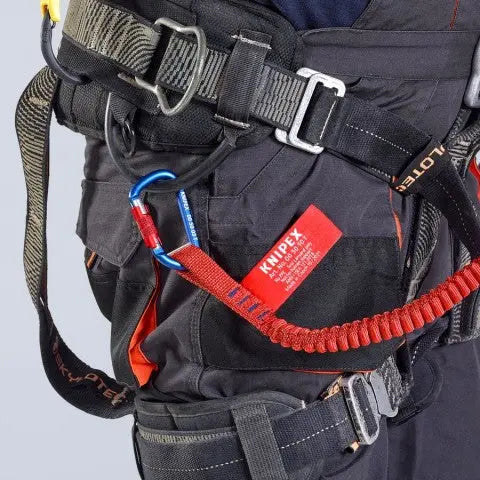 KNIPEX 38" Tool Tethering Lanyard with Captive Eye Carabiner up to 13 lbs. - 00 50 12 T BKA Knipex