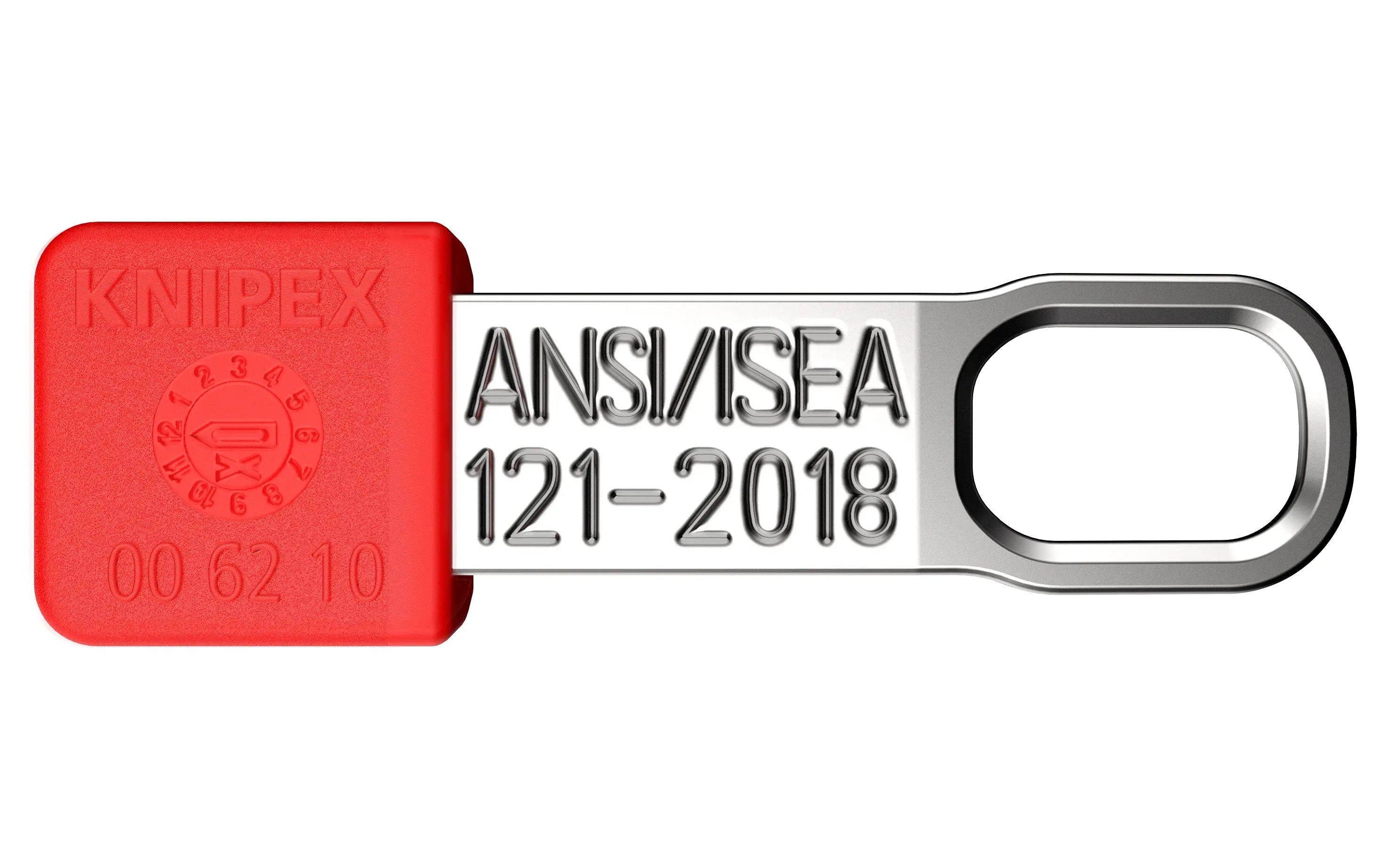 KNIPEX 00 62 10 TR SBA | 10 Pc KNIPEXTEND TetheredTool Clips, Red Knipex