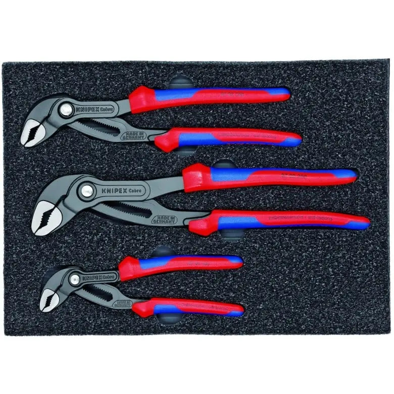 Knipex Set of 3 Cobra Water Pump Pliers, 7-1/4, 10, 12 in - KN 9K 00 80 05 US Knipex