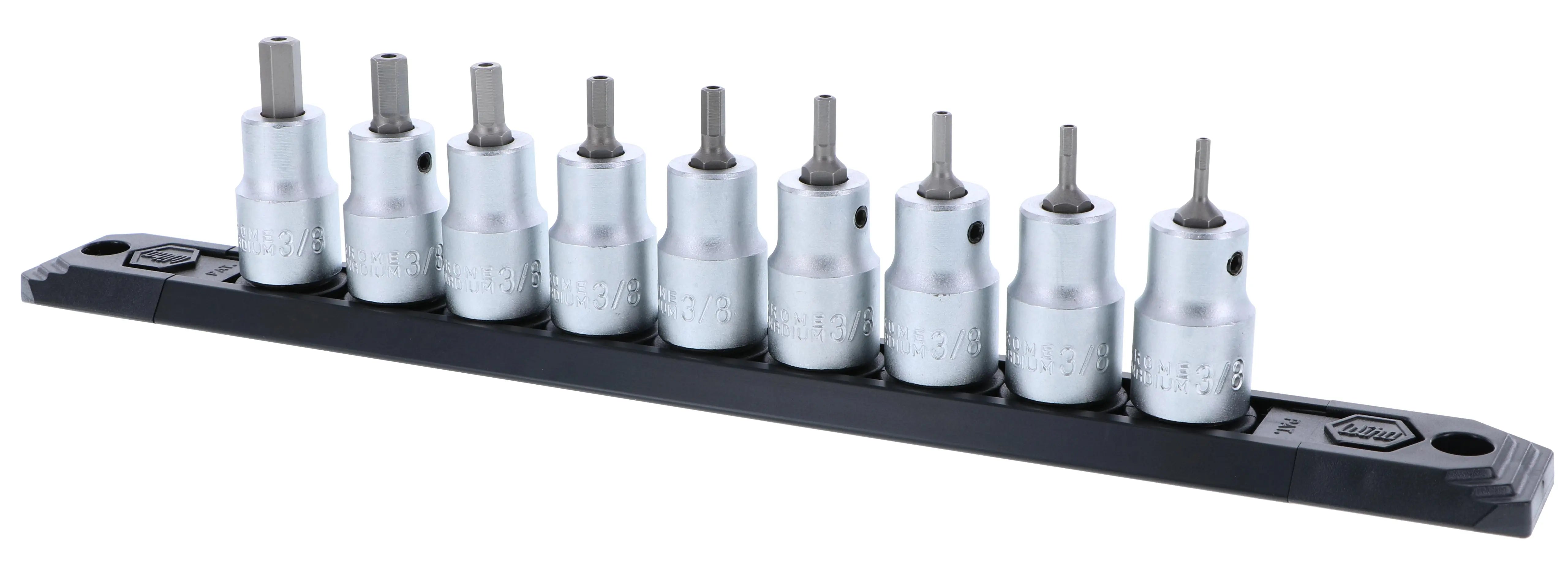 Wiha 71999, Security Hex Bit Socket 3/8 Sq Dr 9Pc Wiha