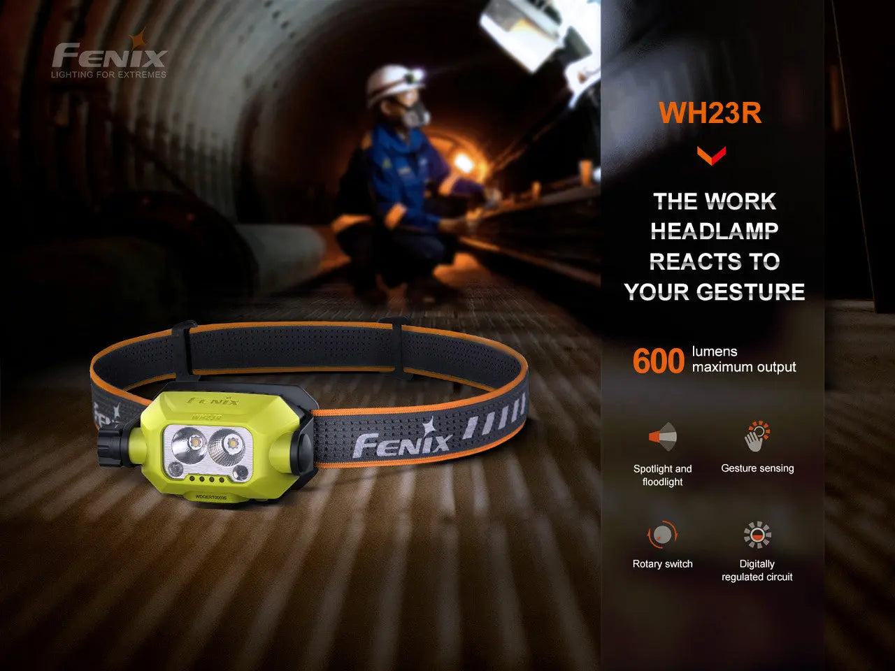 Fenix 300 Lumen Gesture Sensing Headlamp - F FX-WH23R Fenix