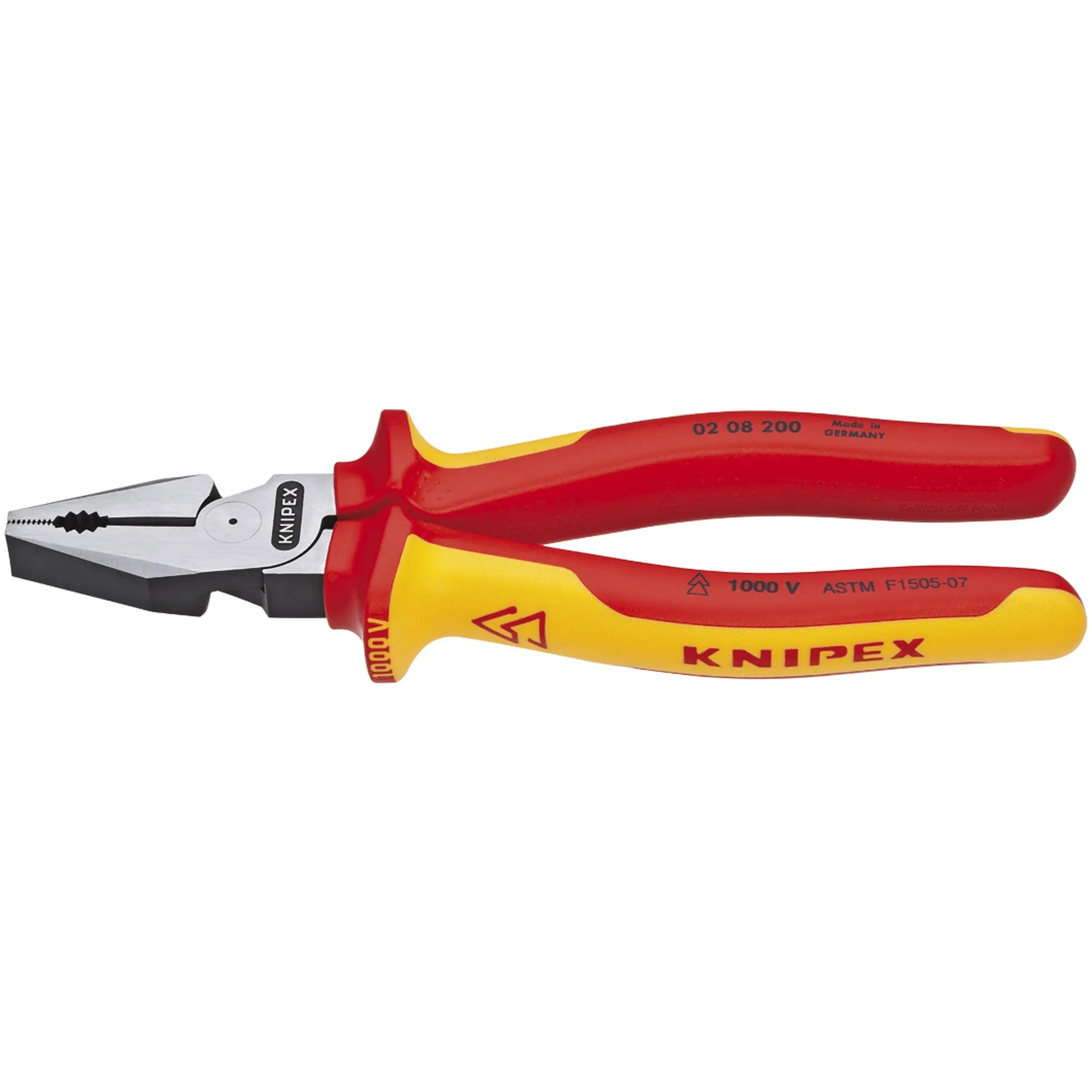 Knipex 02 08 200 SBA KN | High Leverage Combination Pliers, 1000V Insulated Knipex