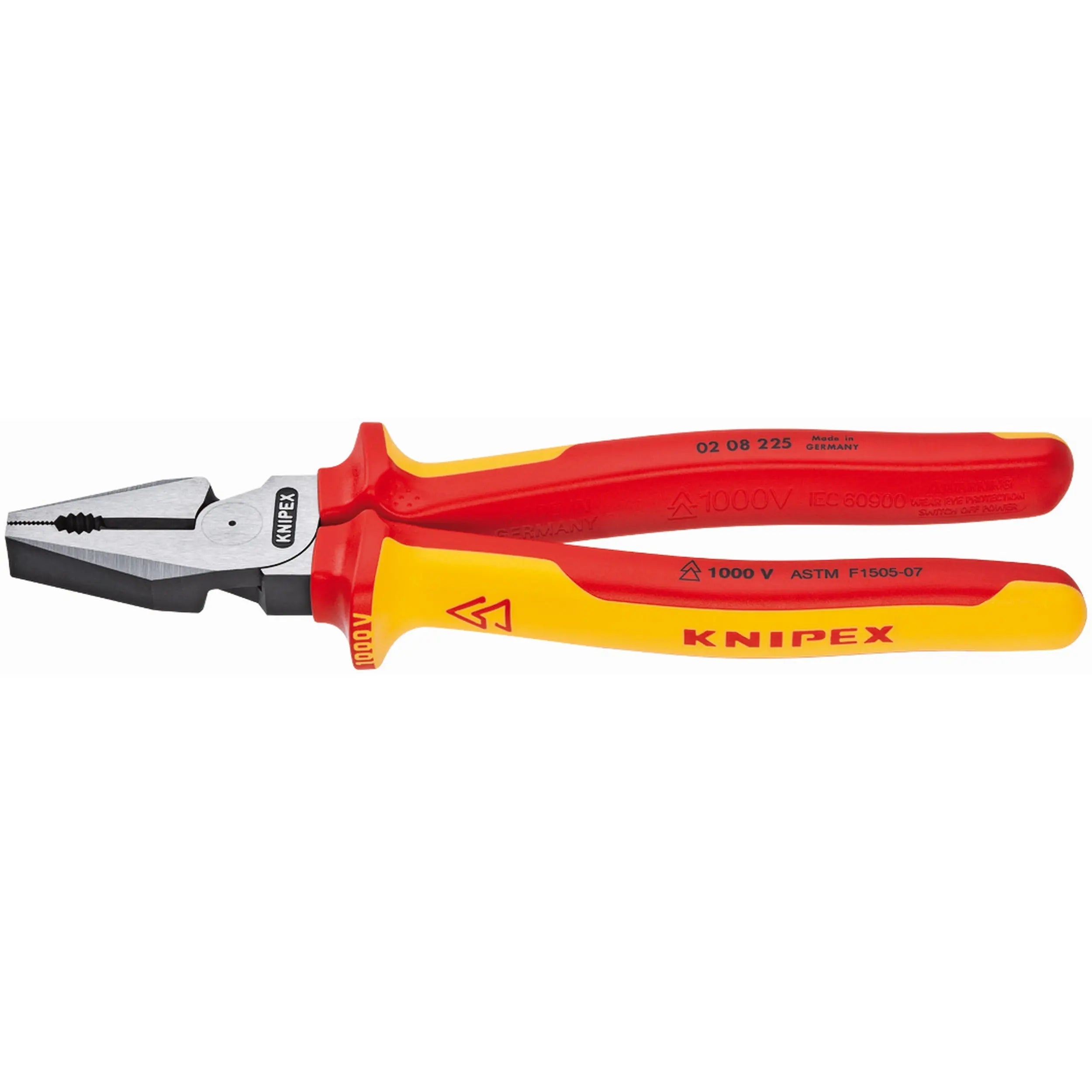 Knipex 02 08 225 US KN | High Leverage Combination Pliers, 1000V Insulated Knipex