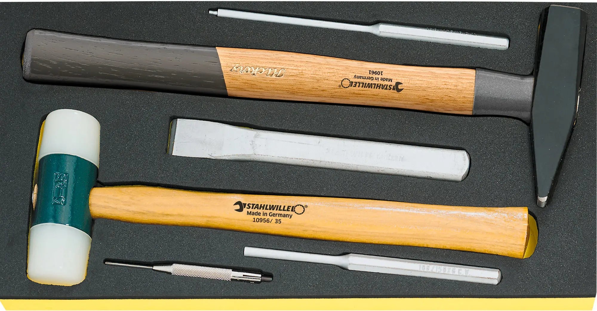 Stahlwille Set of 6 Hammer and Chisels with TCS Inlay - ST 96838181 Stahlwille