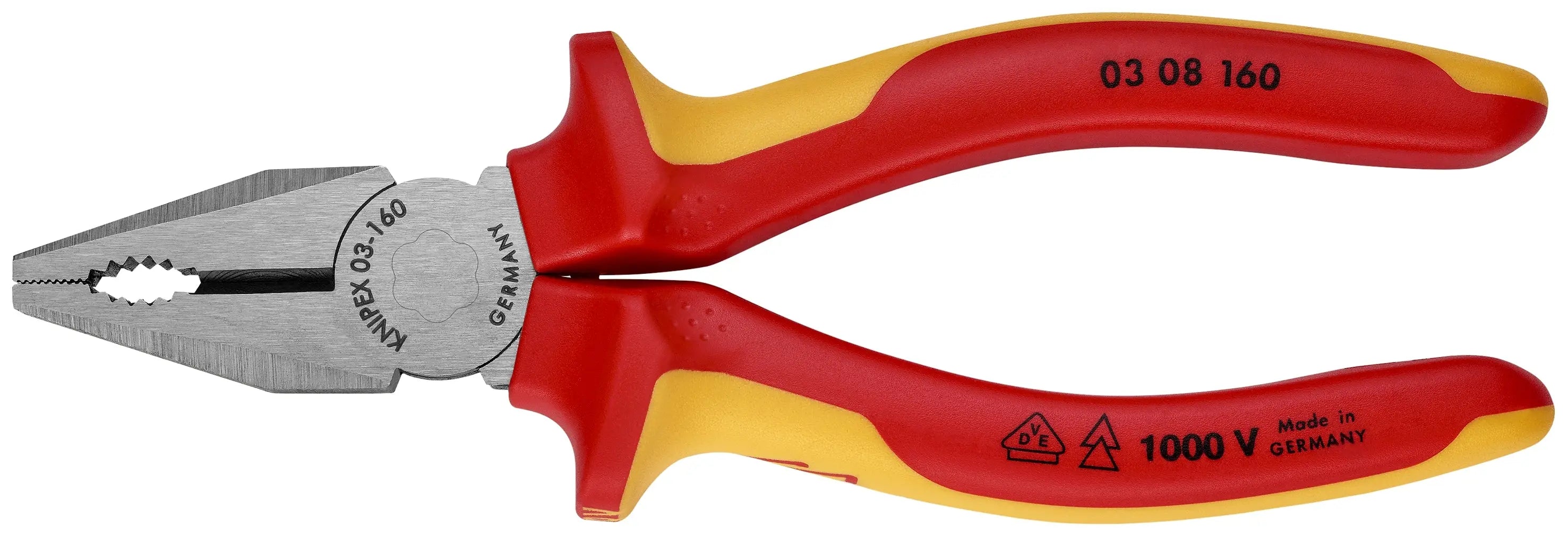 Knipex 03 08 160 SBA KN | Combination Pliers, 1000V Insulated Knipex