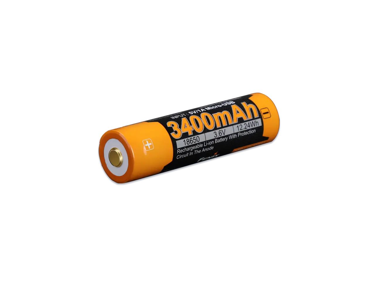 Fenix 18650 USB Rechargeable Battery, 3400mAh - F FX-ARBL183400U Fenix