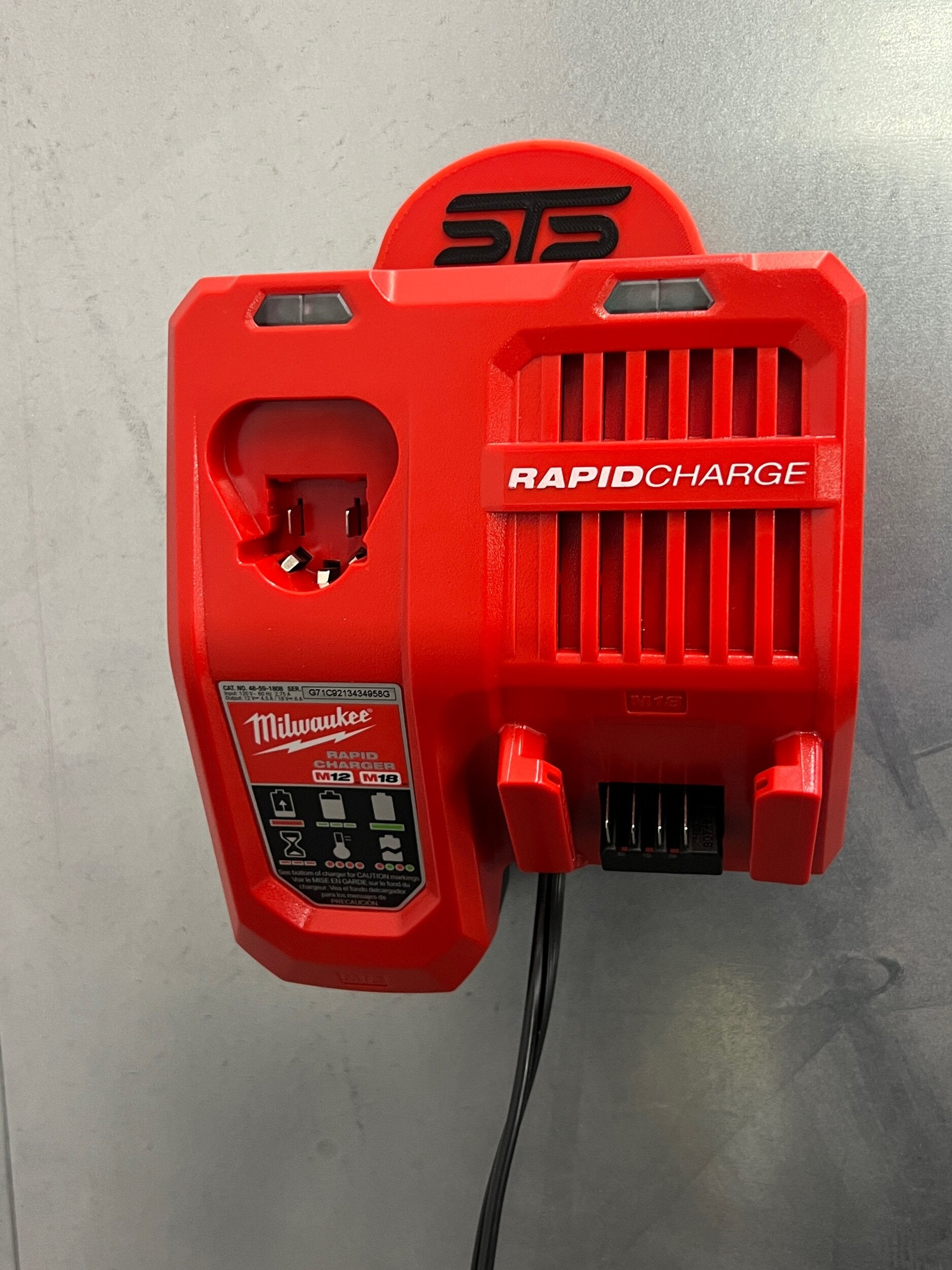 STS Auto Design Milwaukee M12/M18 Rapid Charger Magnetic Holder - MW1218RCBK