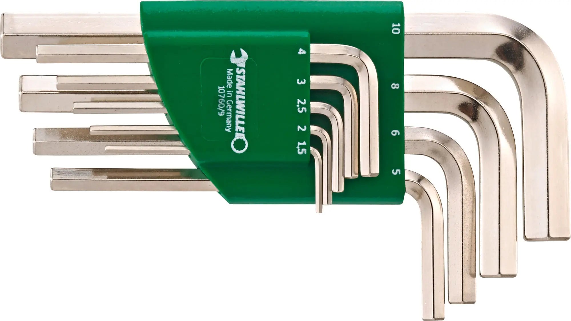 Stahlwille Set of 9 Hexagon Key Wrench for Socket Head Bolts, 1.5 - 10mm - ST 96431500 Stahlwille