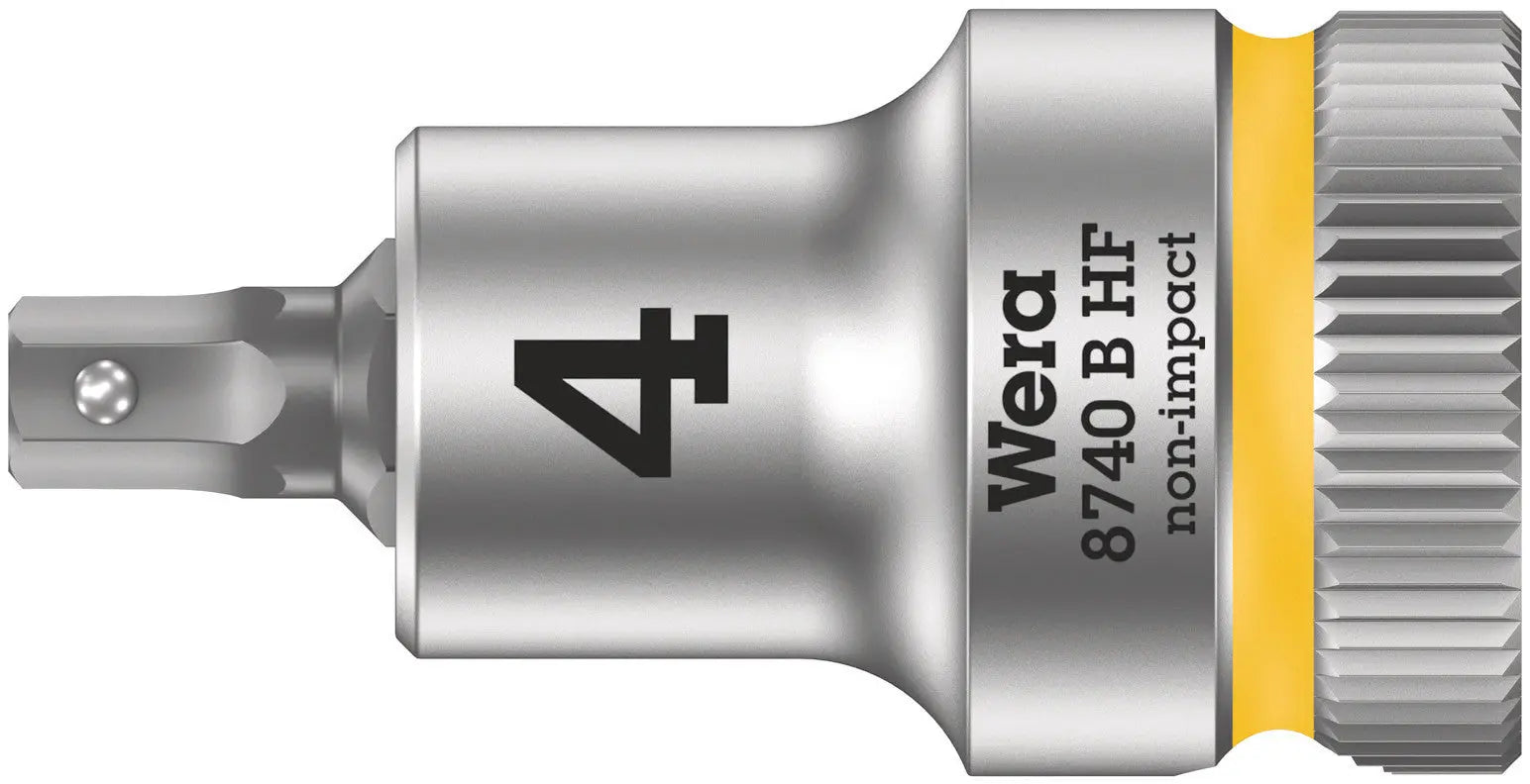Wera 8740 B HF Hex-Plus SW 4,0 x 35 mm Zyklop bit socket with 3/8" drive holding function 05003031001 Wera