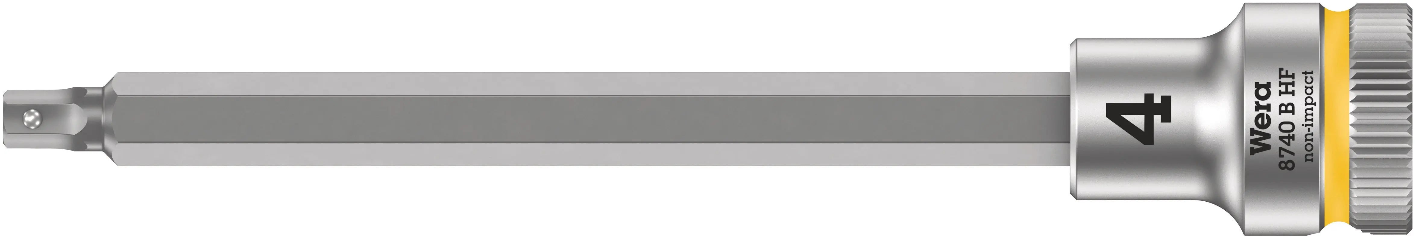 Wera 8740 B HF Hex-Plus SW 4,0 x 100 mm Zyklop bit socket with 3/8" drive holding function 05003032001 Wera