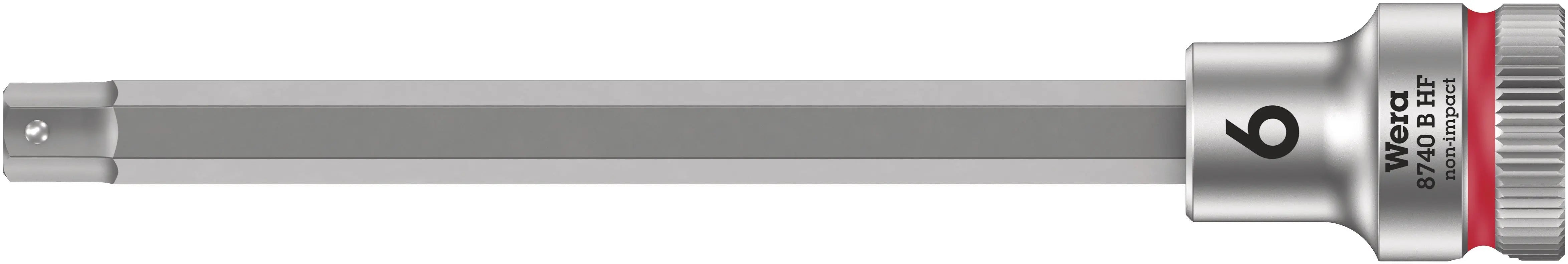Wera 8740 B HF Hex-Plus SW 6,0 x 100 mm Zyklop bit socket with 3/8" drive holding function 05003036001 Wera