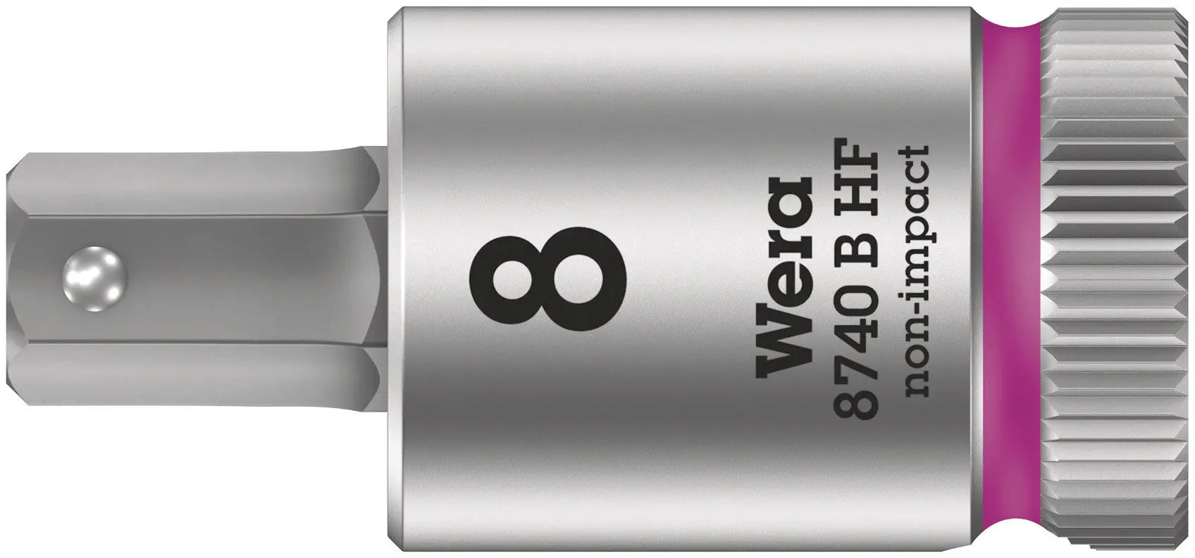 Wera 8740 B HF Hex-Plus SW 8,0 x 38,5 mm Zyklop bit socket with 3/8" drive holding function 05003039001 Wera