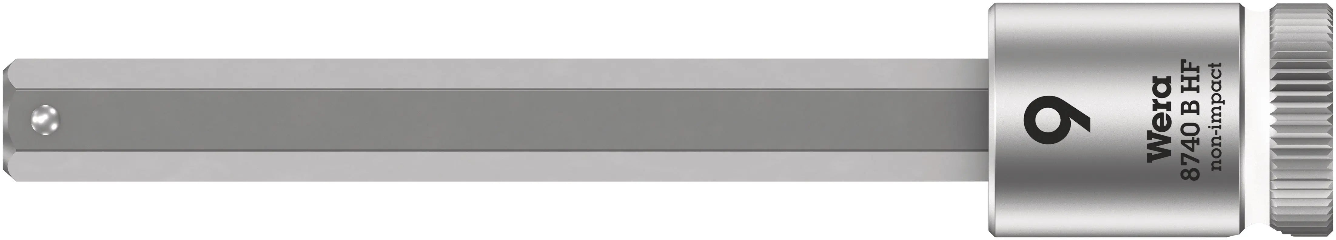 Wera 8740 B HF Hex-Plus SW 9,0 x 100 mm Zyklop bit socket with 3/8" drive holding function 05003042001 Wera