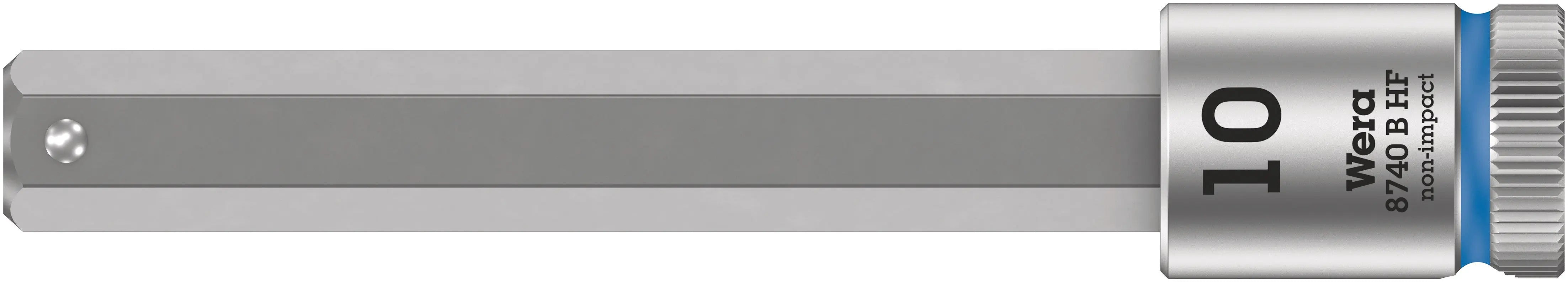 Wera 8740 B HF Hex-Plus SW 10,0 x 100 mm Zyklop bit socket with 3/8" drive holding function 05003044001 Wera