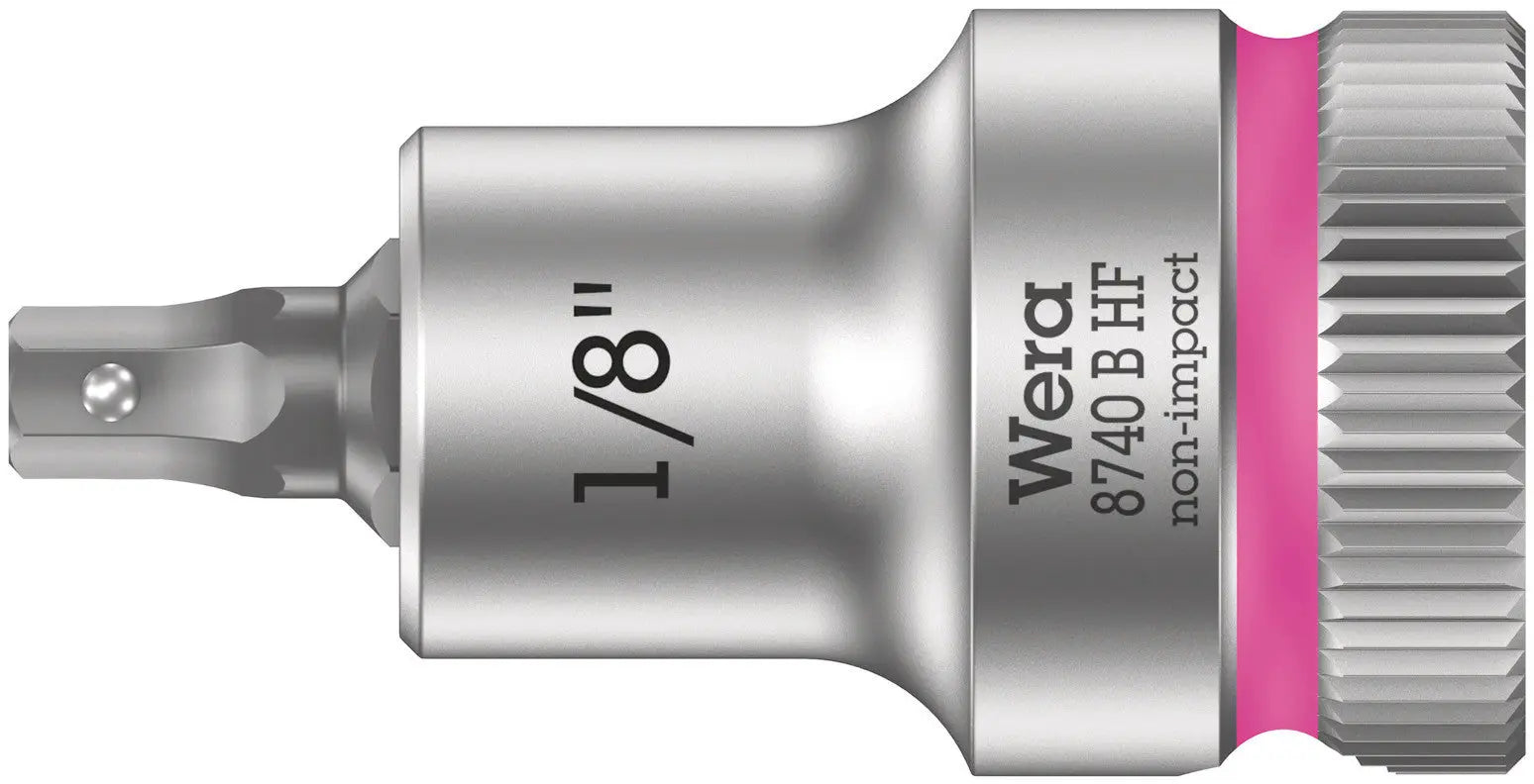 Wera 8740 B HF Hex-Plus SW 1/8" x 35 mm Zyklop bit socket with 3/8" drive holding function 05003080001 Wera