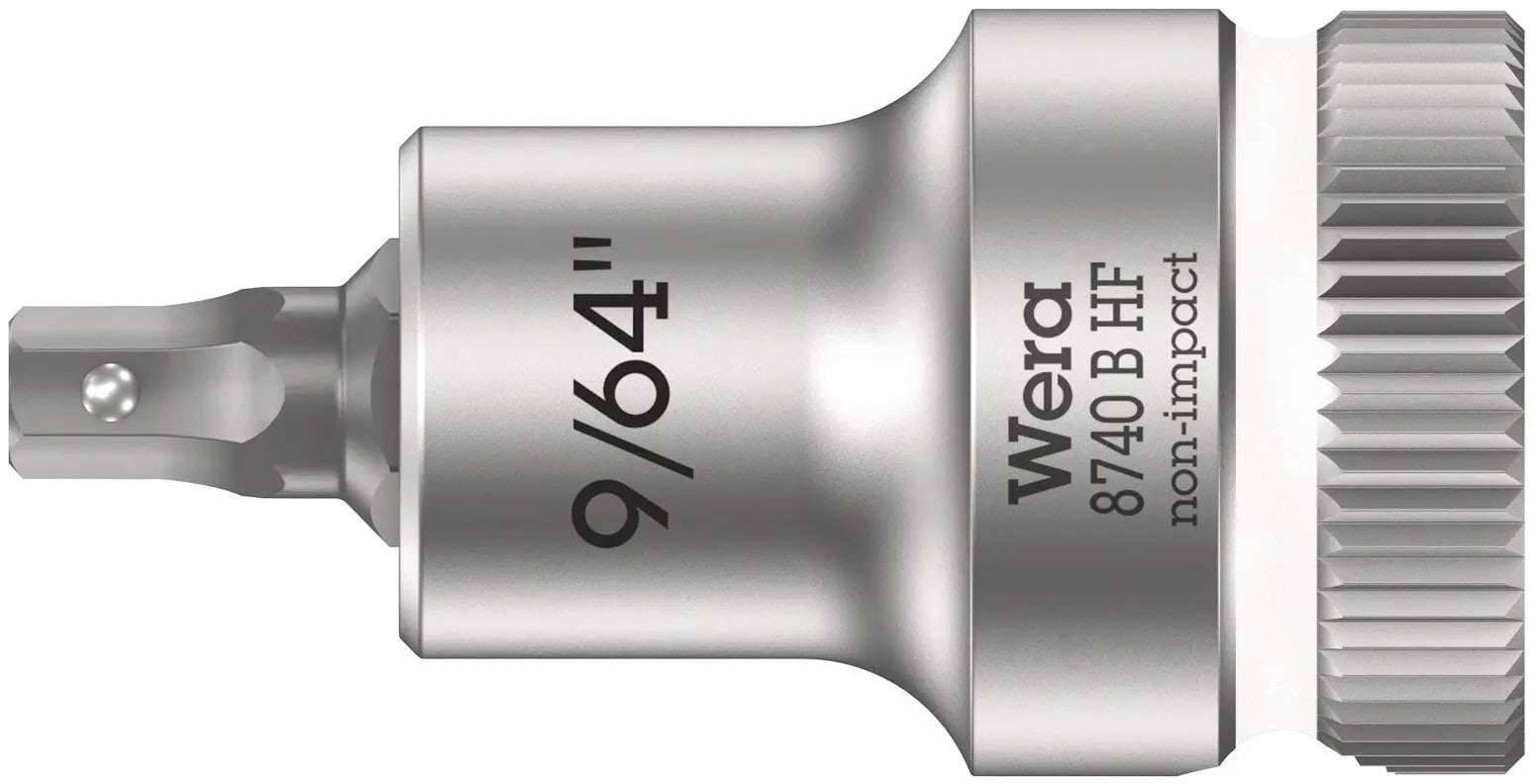 Wera 8740 B HF Hex-Plus SW 9/64" x 35 mm Zyklop bit socket with 3/8" drive holding function 05003082001 Wera