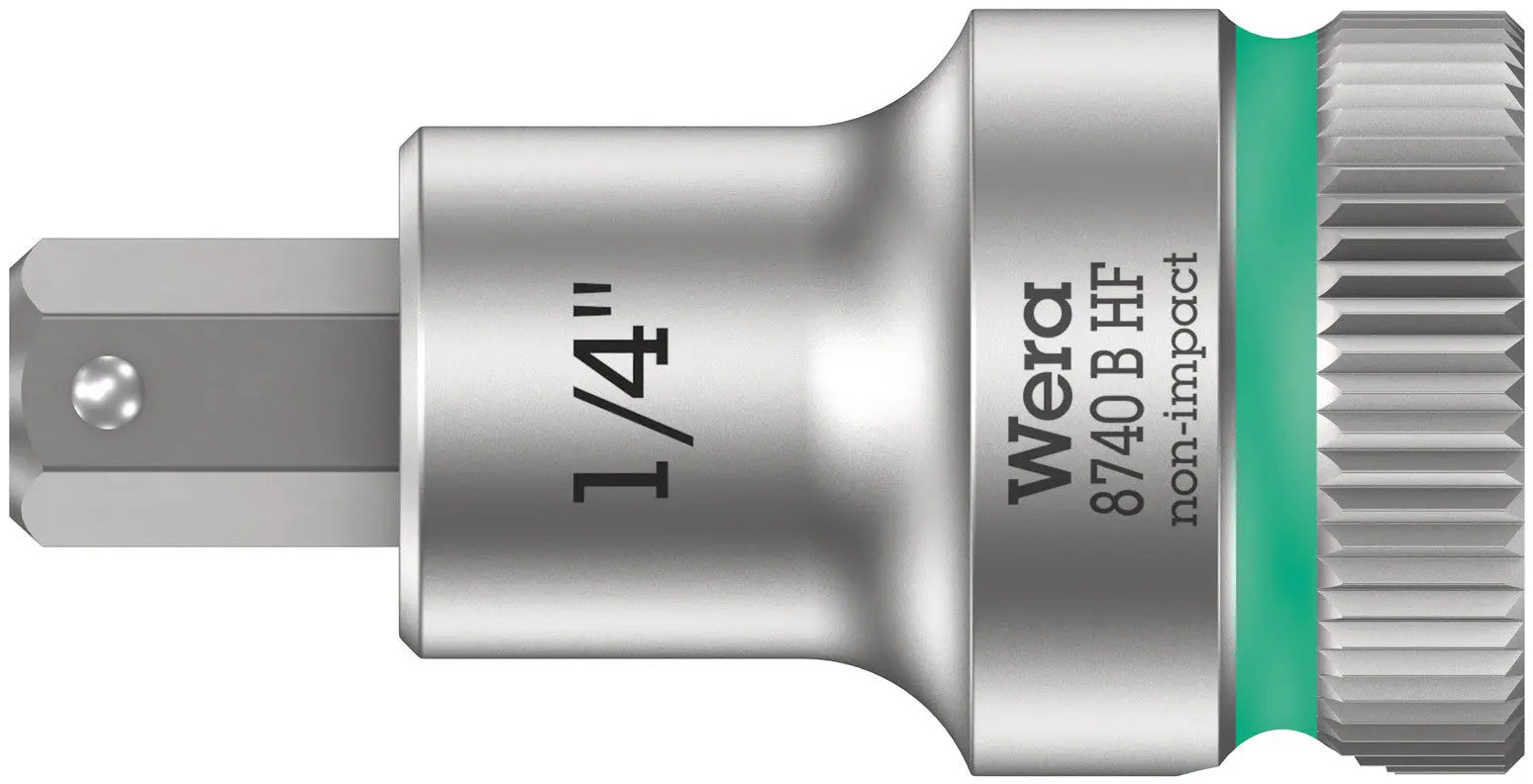 Wera 8740 B HF Hex-Plus SW 1/4" x 35 mm Zyklop bit socket with 3/8" drive holding function 05003089001 Wera