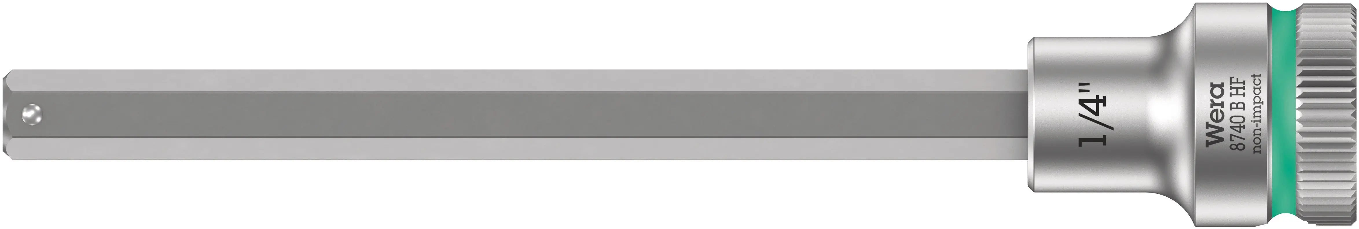 Wera 8740 B HF Hex-Plus SW 1/4" x 107 mm Zyklop bit socket with 3/8" drive holding function 05003090001 Wera