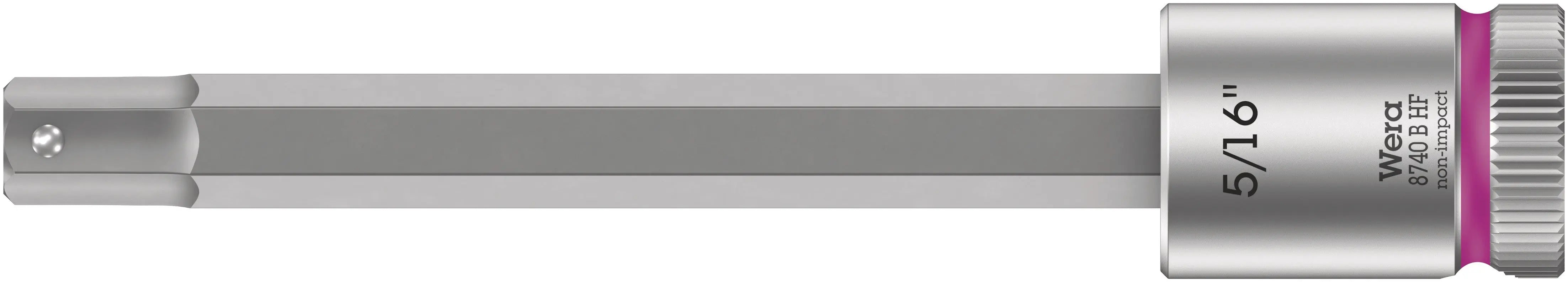 Wera 8740 B HF Hex-Plus SW 5/16" x 100,5 mm Zyklop bit socket with 3/8" drive holding function 05003092001 Wera