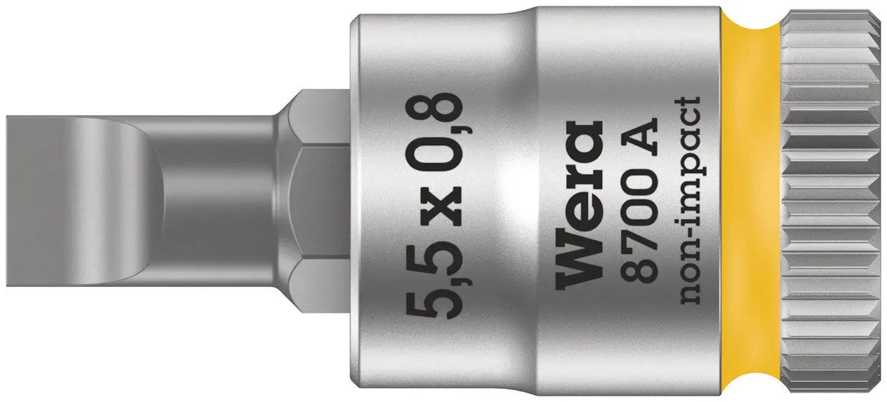 Wera 8700 A FL Zyklop bit socket with 1/4" drive, FL 0,8 x 5,5 x 28 mm 05003320001 Wera