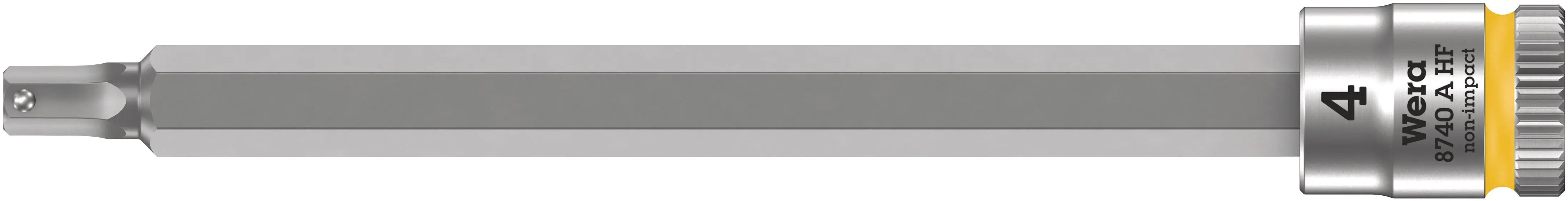 Wera 8740 A HF Zyklop bit socket with 1/4" drive with holding function, 4,0 x 100 mm 05003334001 Wera