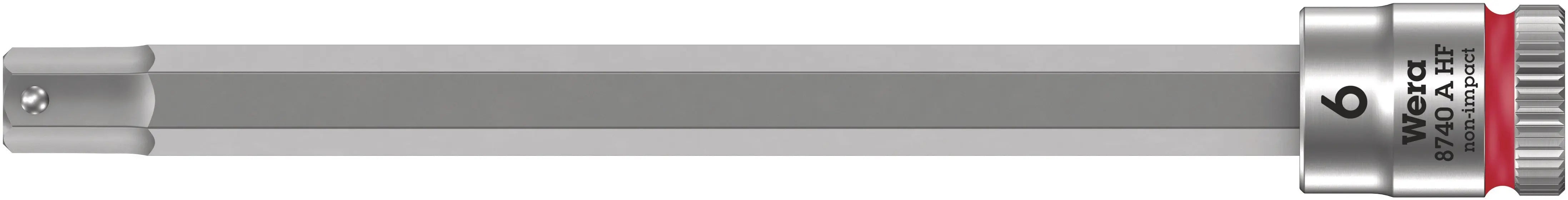 Wera 8740 A HF Zyklop bit socket with 1/4" drive with holding function, 6,0 x 100 mm 05003338001 Wera