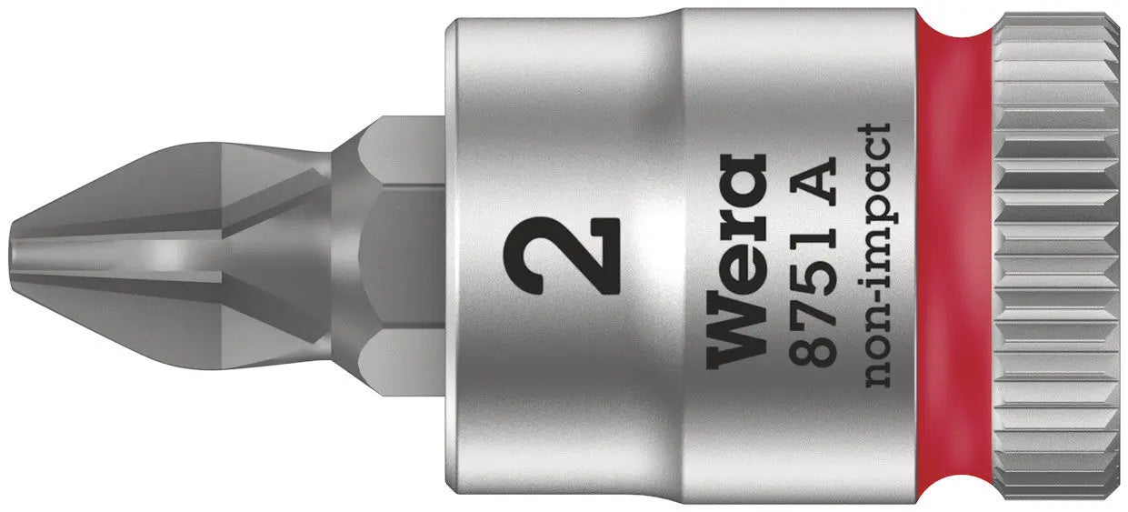 Wera 8751 A PH Zyklop bit socket with 1/4" drive, PH 2 x 28 mm 05003351001 Wera