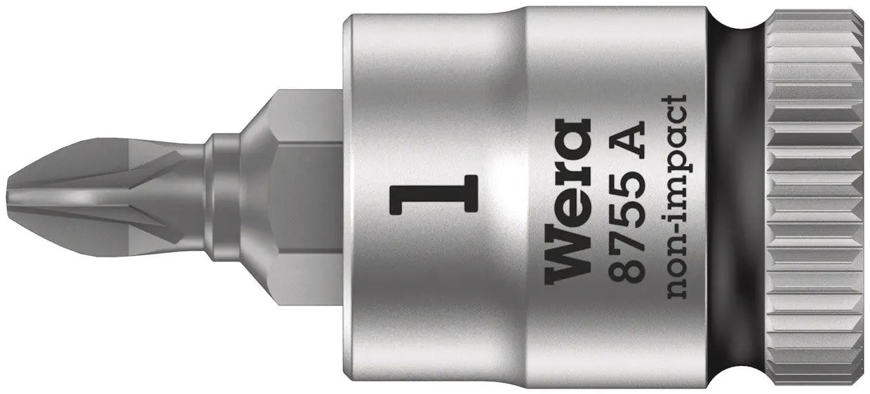 Wera 8755 A PZ Zyklop bit socket with 1/4" drive, PZ 1 x 28 mm 05003353001 Wera