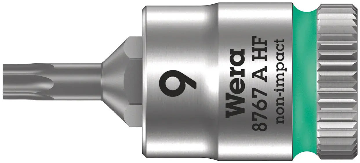 Wera 8767 A HF Torx Zyklop bit socket with 1/4" drive with holding function , TX 9 x 28 mm 05003361001 Wera