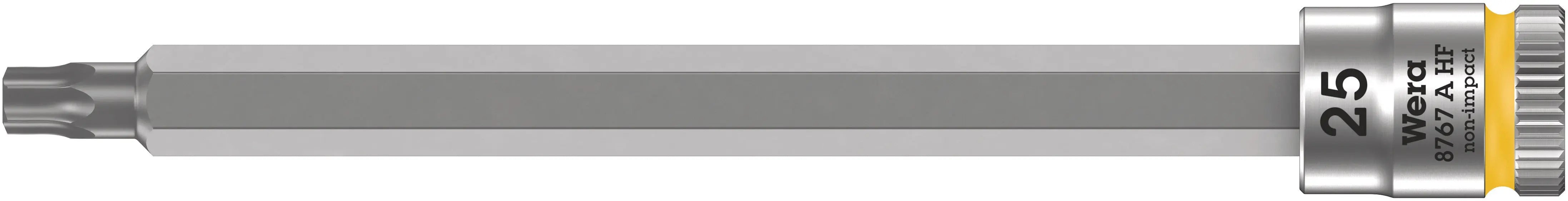 Wera 8767 A HF Torx Zyklop bit socket with 1/4" drive with holding function , TX 25 x 100 mm 05003366001 Wera