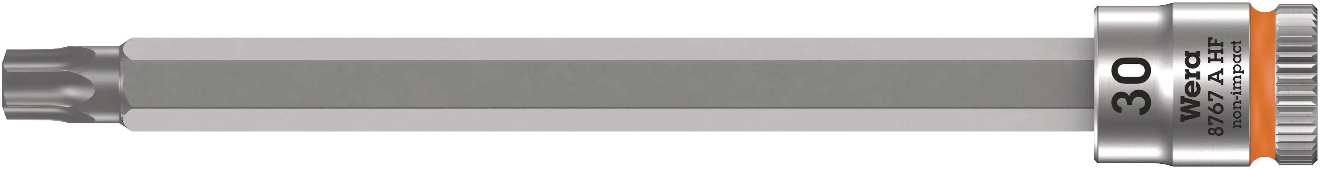 Wera 8767 A HF Torx Zyklop bit socket with 1/4" drive with holding function , TX 30 x 100 mm 05003370001 Wera