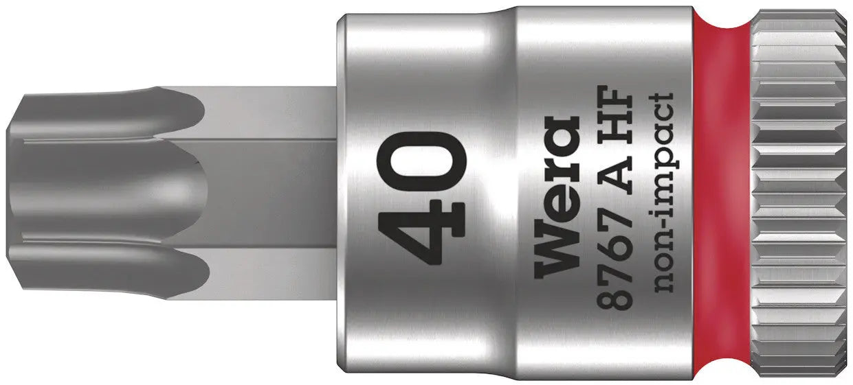 Wera 8767 A HF Torx Zyklop bit socket with 1/4" drive with holding function , TX 40 x 28 mm 05003371001 Wera