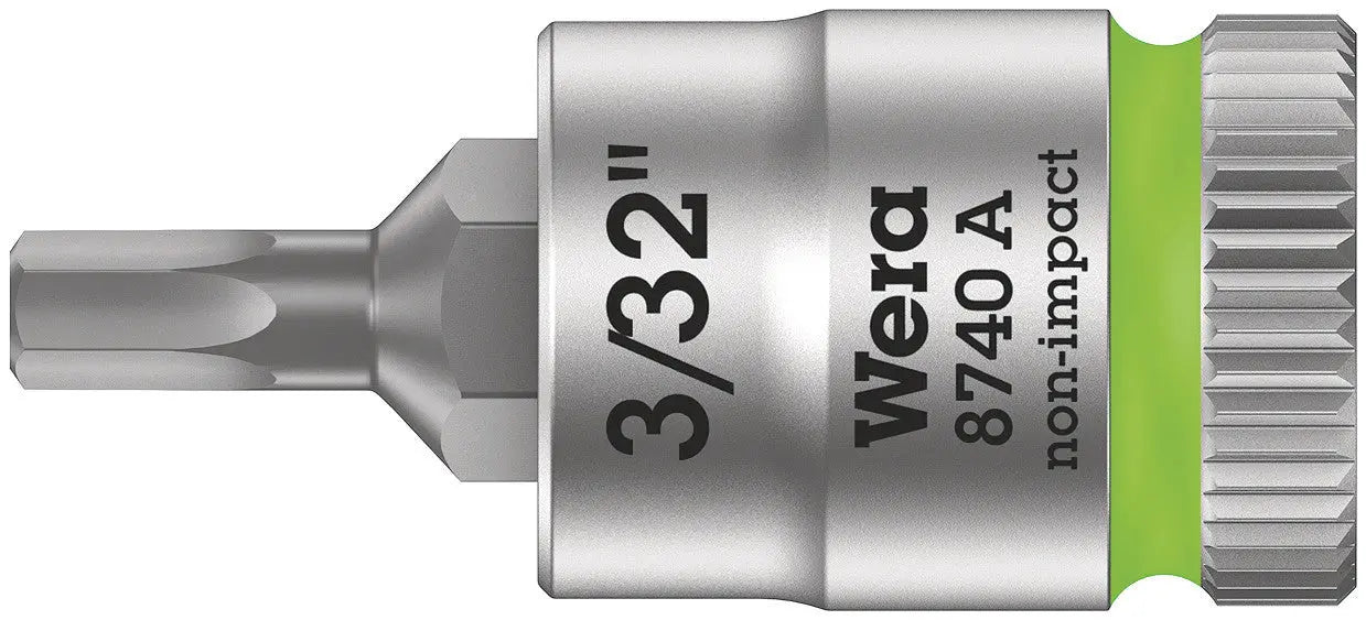 Wera 8740 A Hex-Plus SW 3/32" Zyklop bit socket with 1/4" drive 05003381001 Wera