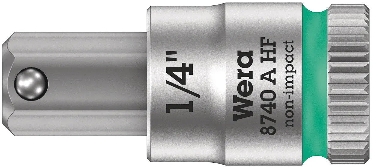 Wera 8740 A HF Hex-Plus SW 1/4" Zyklop bit socket with 1/4" drive holding function 05003388001 Wera