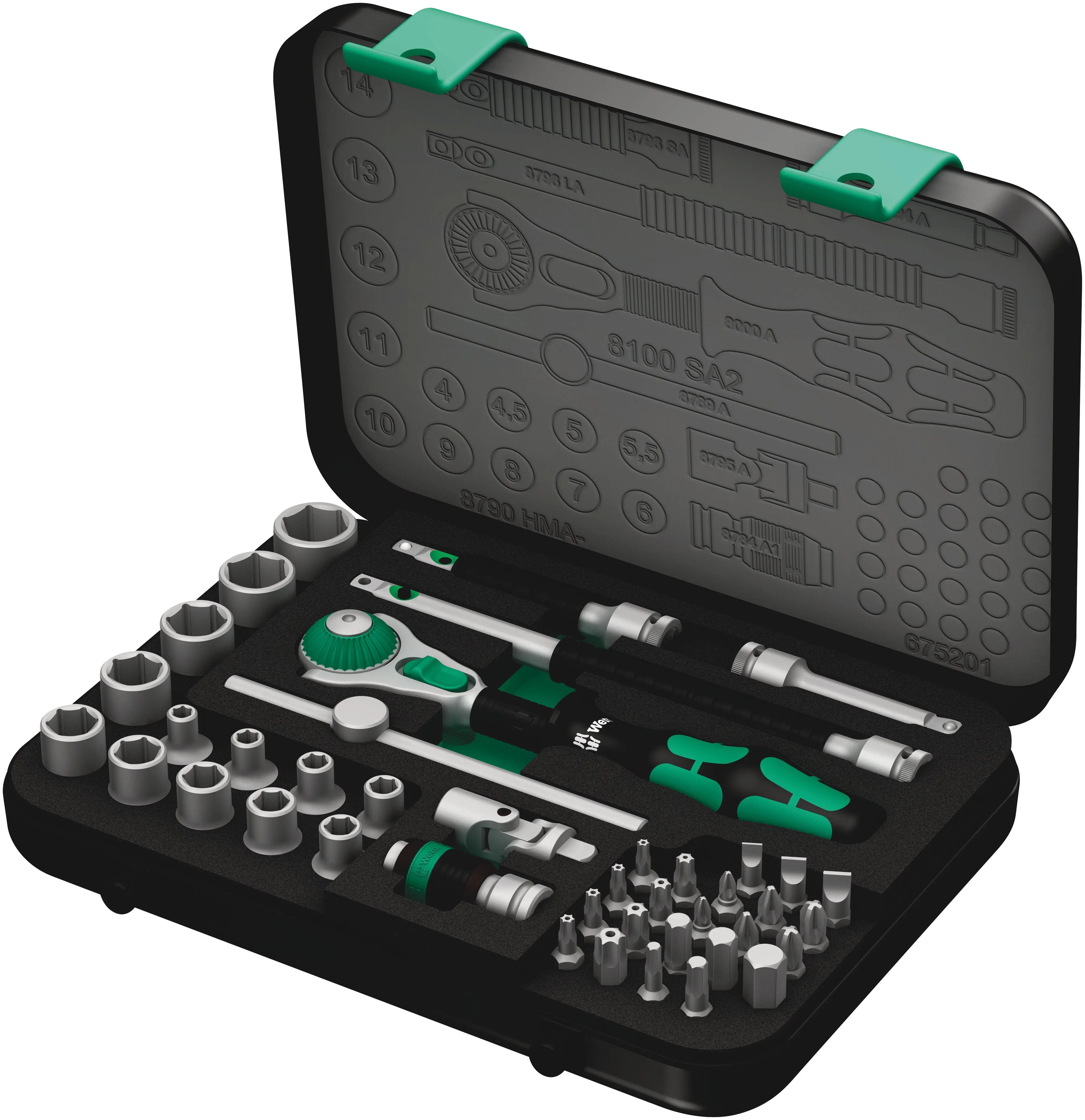 Wera 8100 SA 2 ZYKLOP 1/4" ZYKLOP 1/4" DR. SET 2 05003533001 Wera