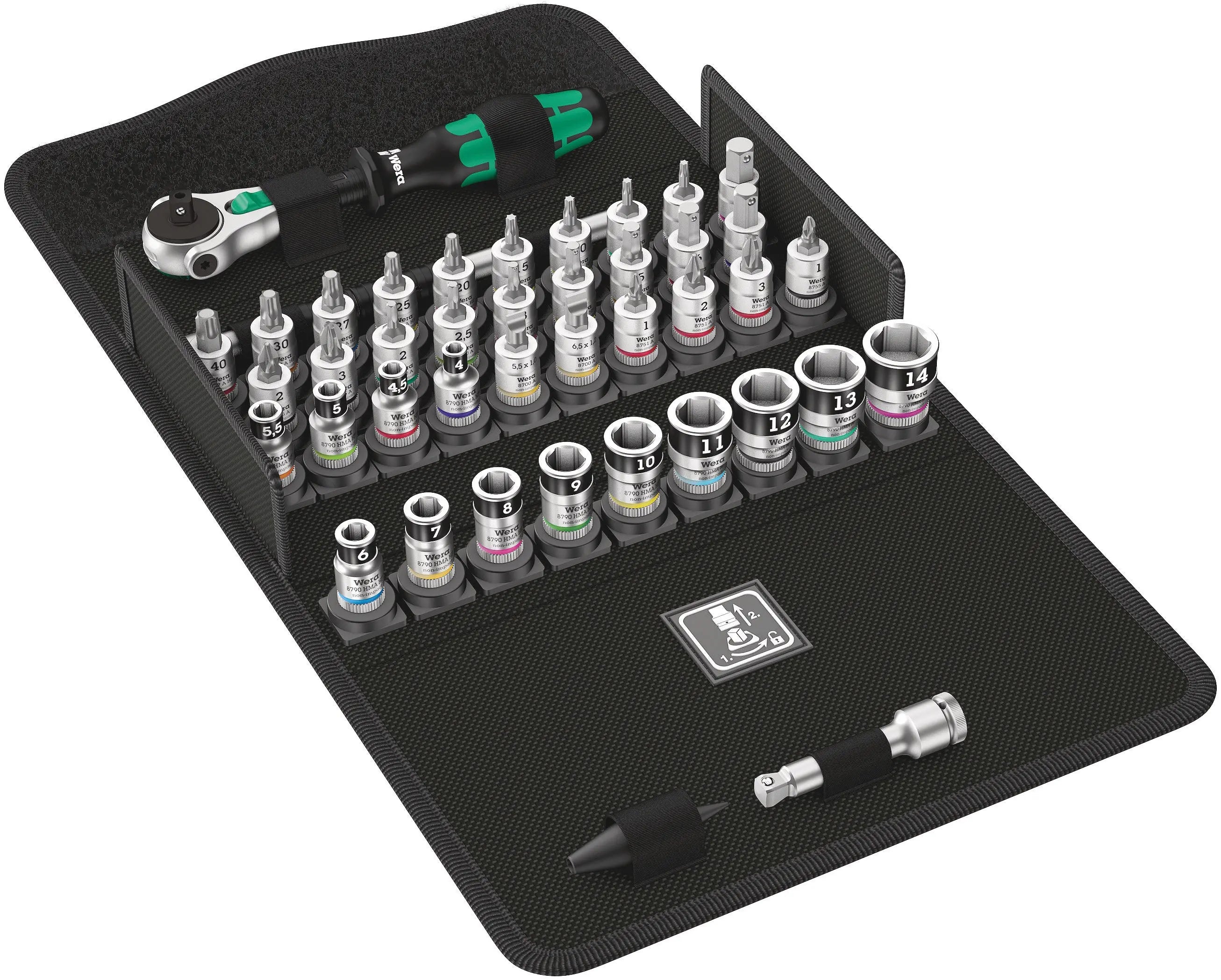 Wera Zyklop Speed 8100 SA All-In 1/4" drive, metric 05003755001 Wera