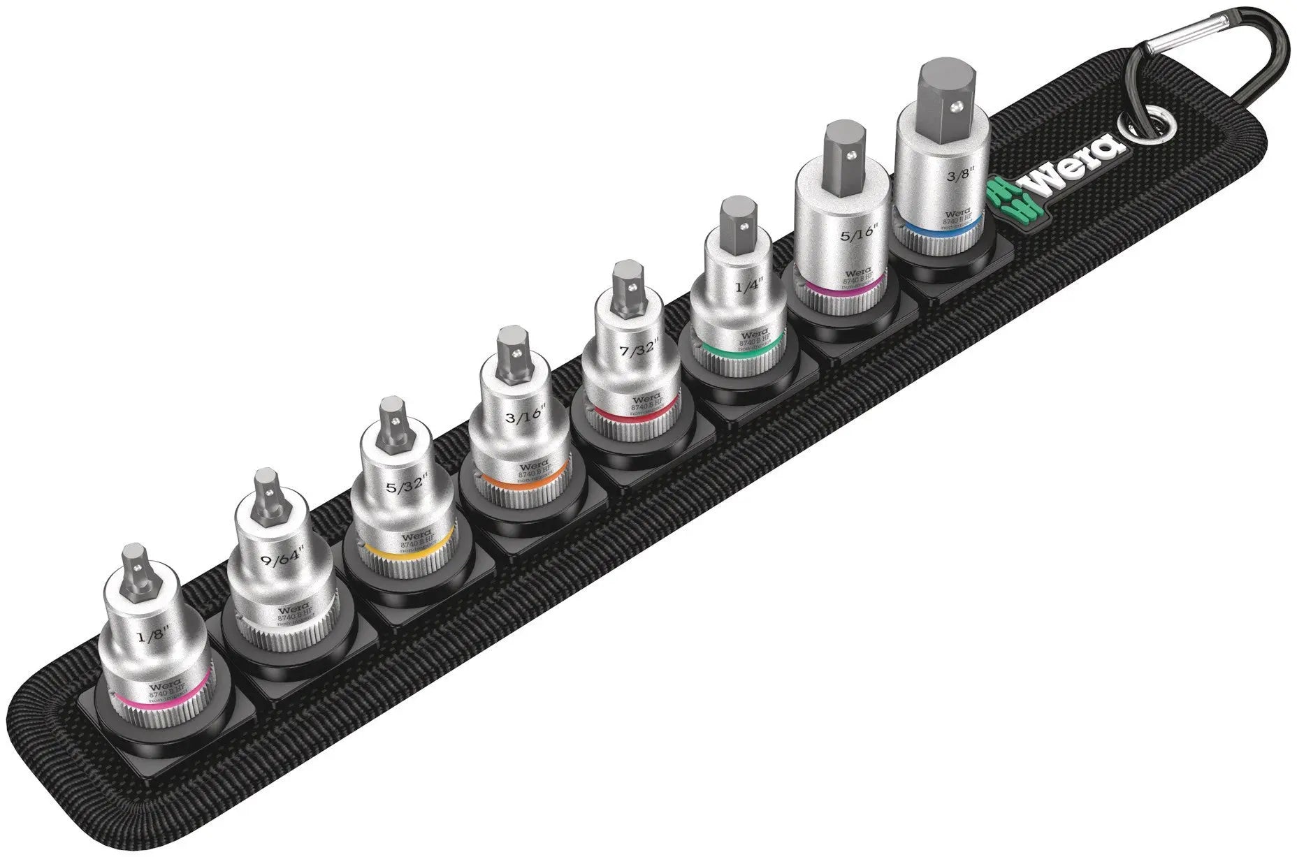 Wera Belt B Imperial 1 Zyklop bit socket with 3/8" drive holding function 05003974001 Wera