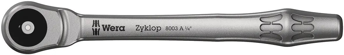 Wera 8003 A ZYKLOP METAL RATCHET 1/4 FULL METAL RATCHET WITH PUSH-THROUGH SQUARE 05004003001 Wera